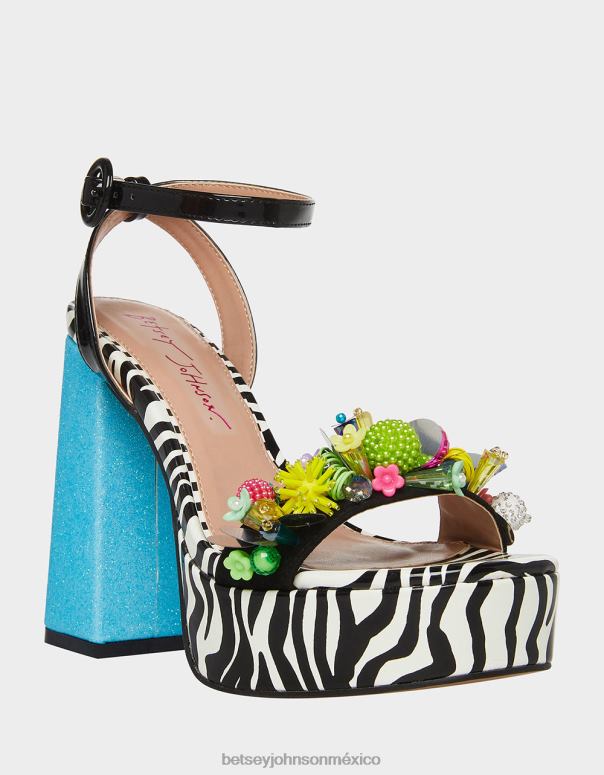 Betsey Johnson zapatos mujer F00V104 jordán negro multi