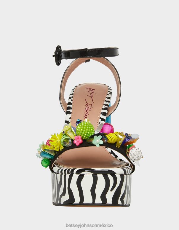 Betsey Johnson zapatos mujer F00V104 jordán negro multi