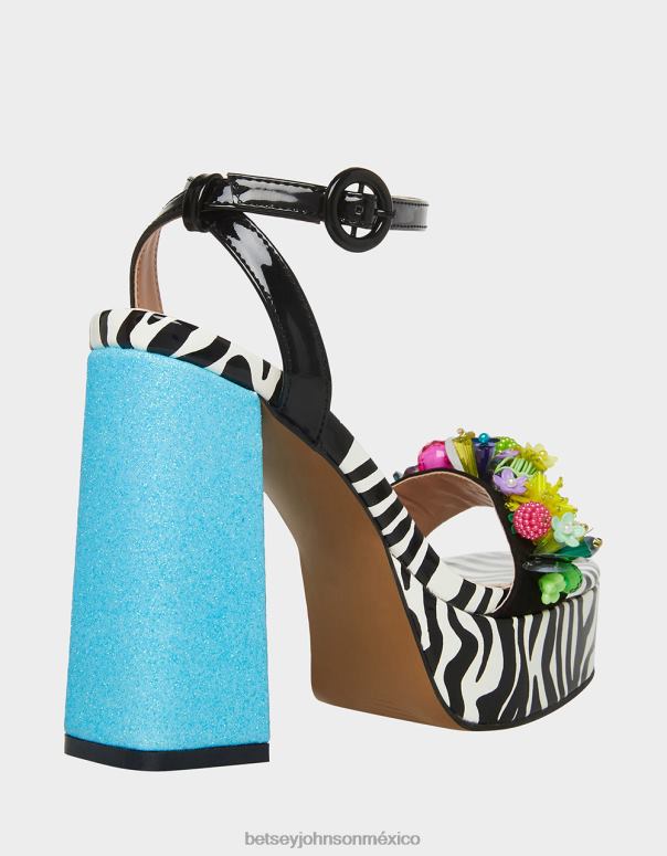 Betsey Johnson zapatos mujer F00V104 jordán negro multi