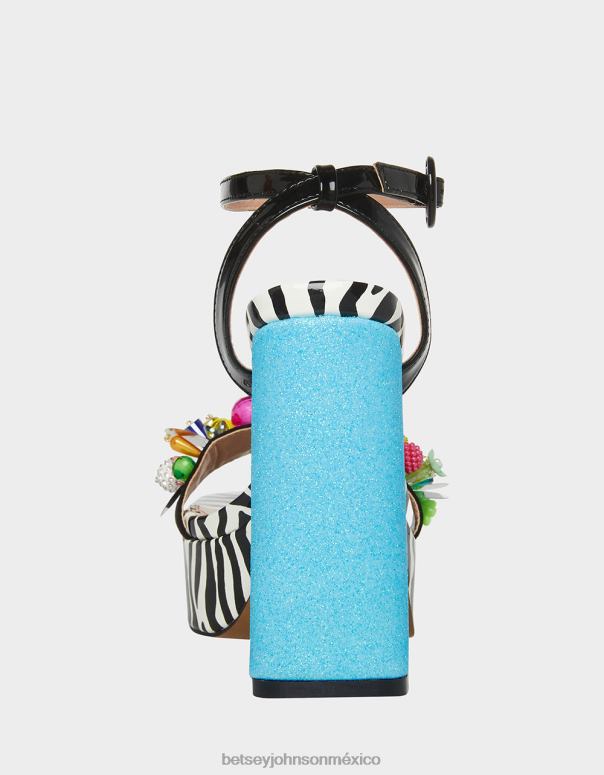 Betsey Johnson zapatos mujer F00V104 jordán negro multi