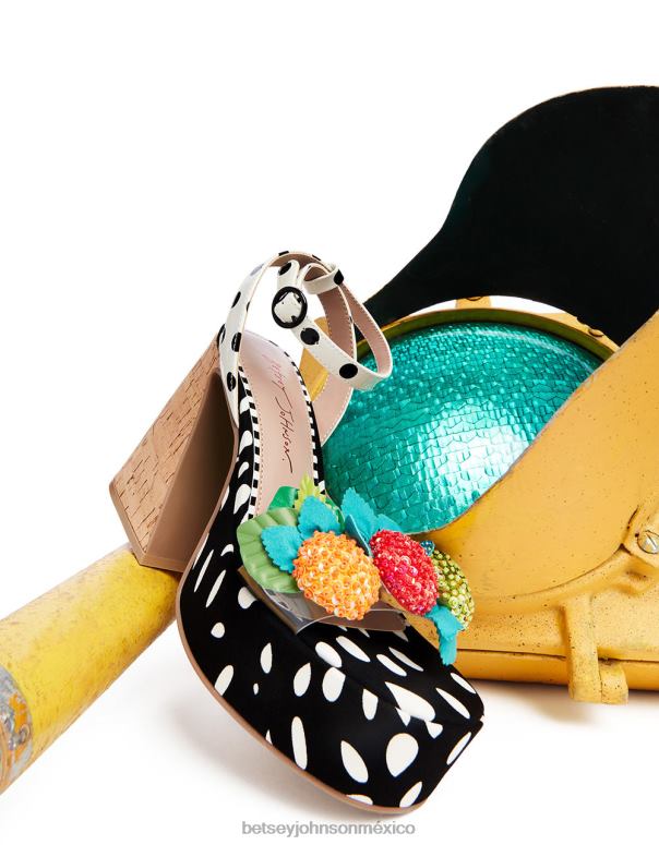 Betsey Johnson zapatos mujer F00V105 duende blanco negro