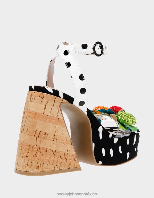 Betsey Johnson zapatos mujer F00V105 duende blanco negro