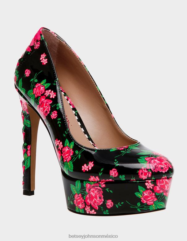 Betsey Johnson zapatos mujer F00V109 capó negro multi