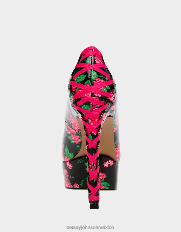Betsey Johnson zapatos mujer F00V109 capó negro multi