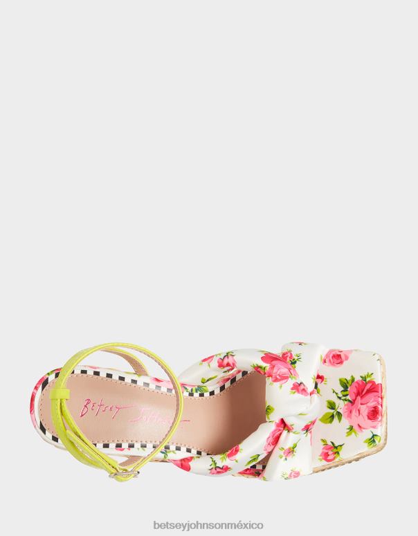 Betsey Johnson zapatos mujer F00V127 pensamiento multi blanco