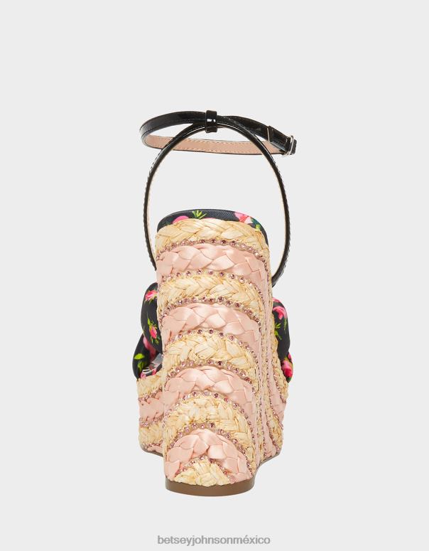 Betsey Johnson zapatos mujer F00V137 pensamiento negro multi