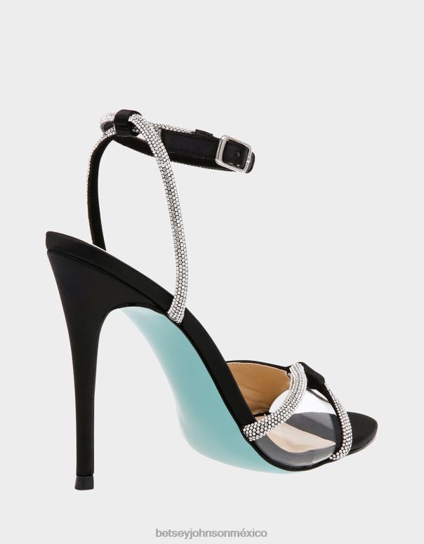 Betsey Johnson zapatos mujer F00V142 Vera satén negro
