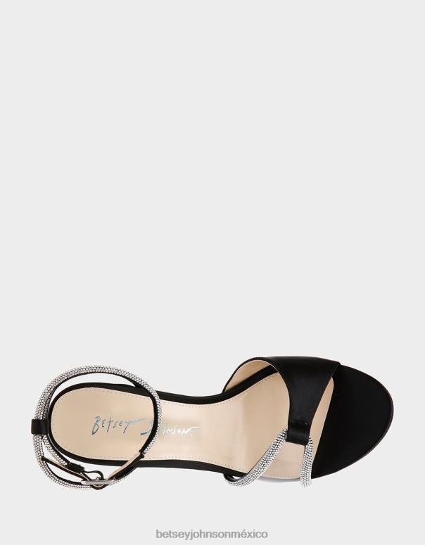 Betsey Johnson zapatos mujer F00V142 Vera satén negro
