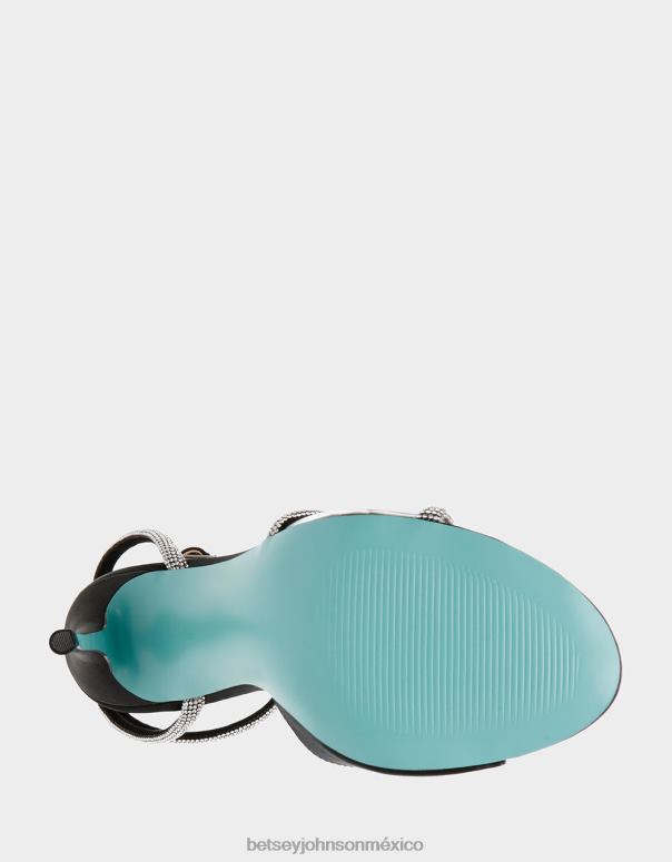 Betsey Johnson zapatos mujer F00V142 Vera satén negro