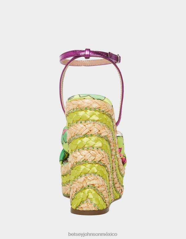 Betsey Johnson zapatos mujer F00V153 pensamiento multi amarillo