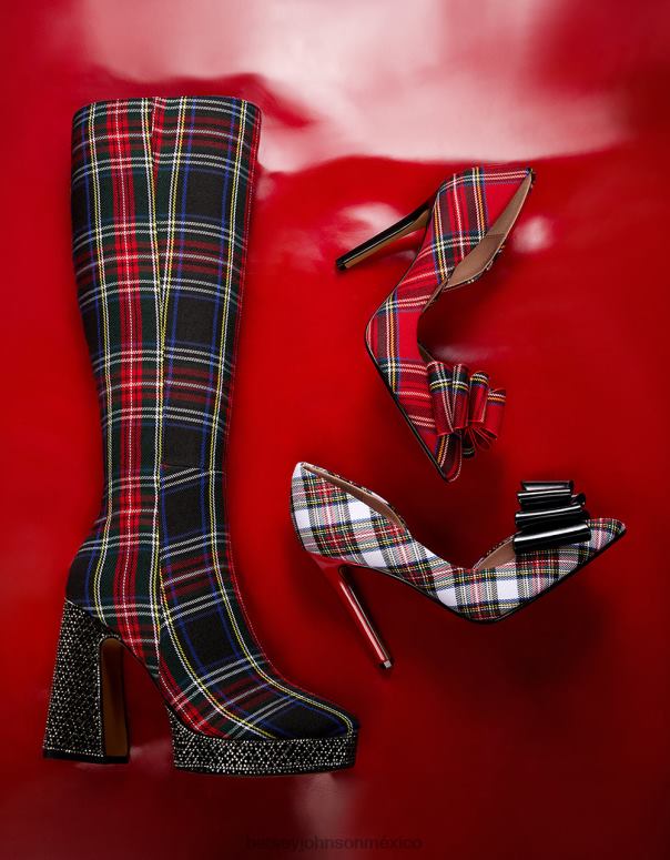 Betsey Johnson zapatos mujer F00V173 valeria cuadros negros