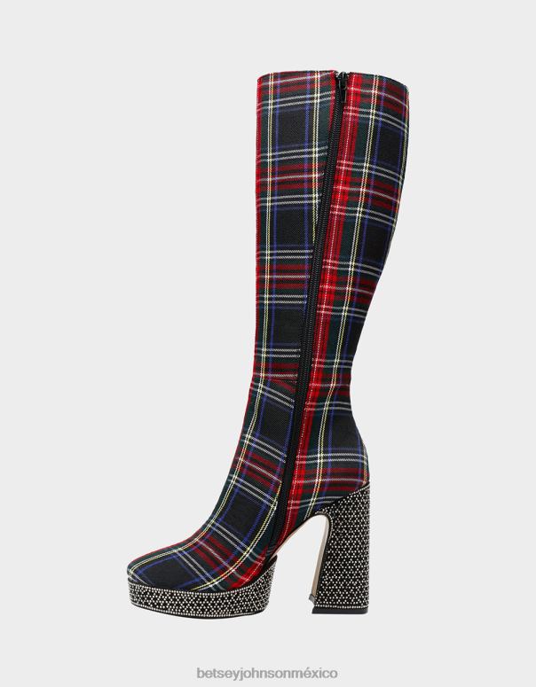 Betsey Johnson zapatos mujer F00V173 valeria cuadros negros