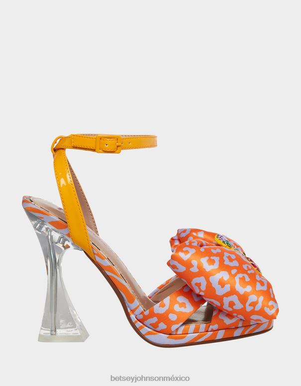 Betsey Johnson zapatos mujer F00V55 pollie naranja multi