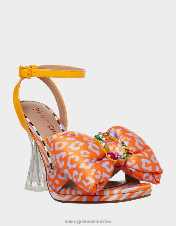 Betsey Johnson zapatos mujer F00V55 pollie naranja multi