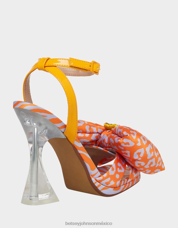Betsey Johnson zapatos mujer F00V55 pollie naranja multi