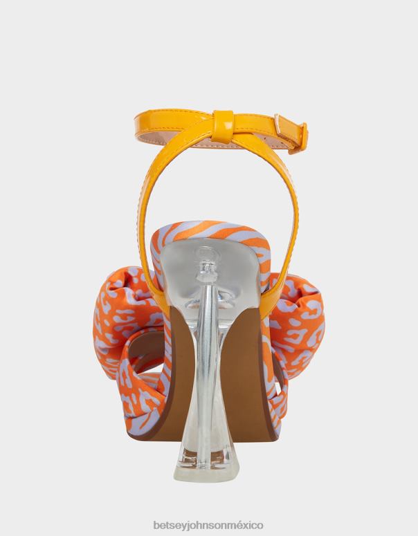 Betsey Johnson zapatos mujer F00V55 pollie naranja multi