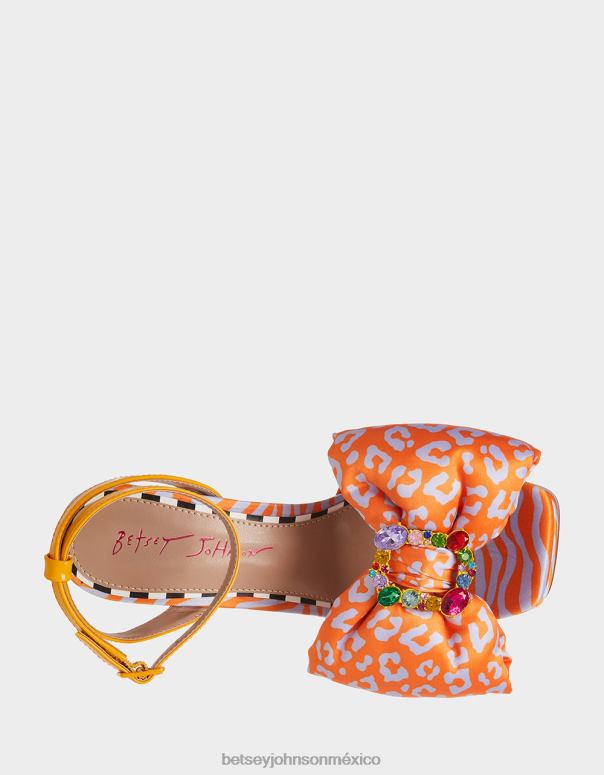 Betsey Johnson zapatos mujer F00V55 pollie naranja multi