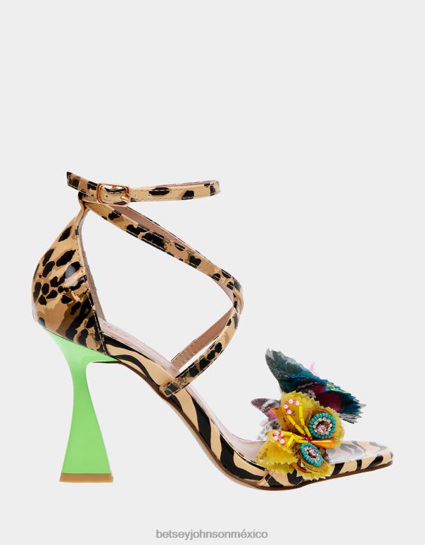 Betsey Johnson zapatos mujer F00V76 everlee leopardo multi