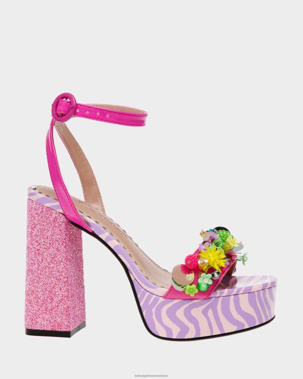 Betsey Johnson zapatos mujer F00V82 jordán rosa multi