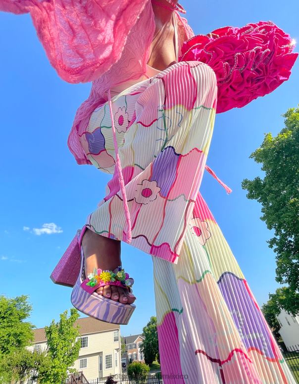 Betsey Johnson zapatos mujer F00V82 jordán rosa multi