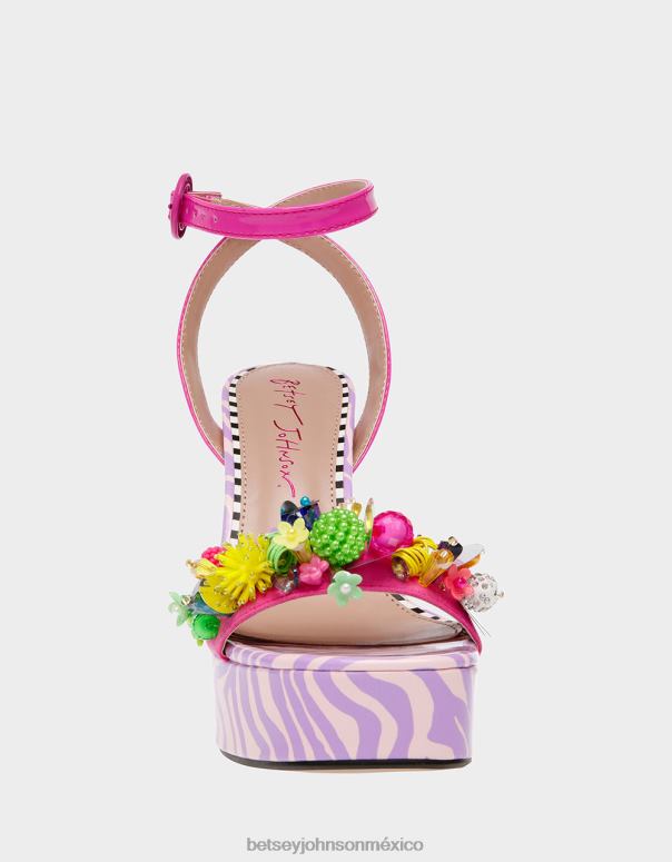Betsey Johnson zapatos mujer F00V82 jordán rosa multi