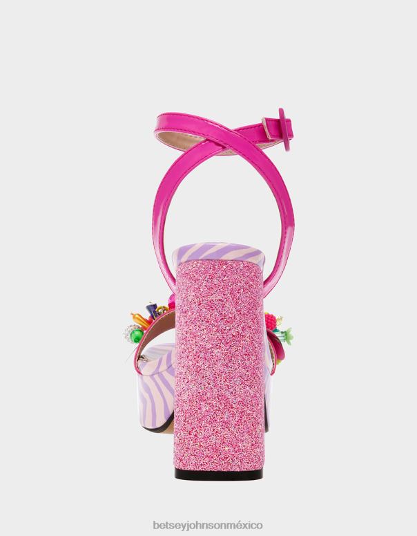 Betsey Johnson zapatos mujer F00V82 jordán rosa multi