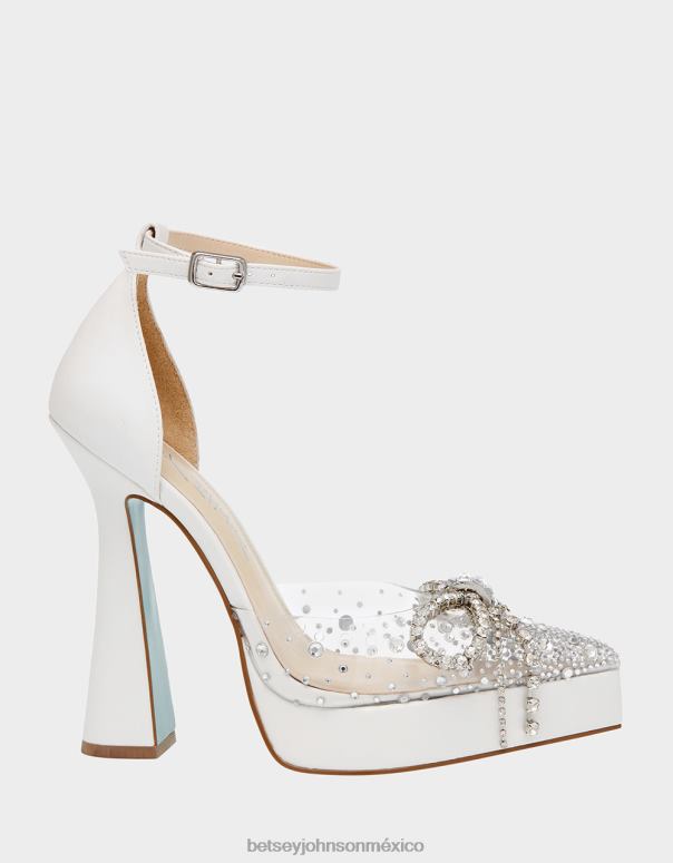 Betsey Johnson zapatos mujer F00V83 cariño blanco