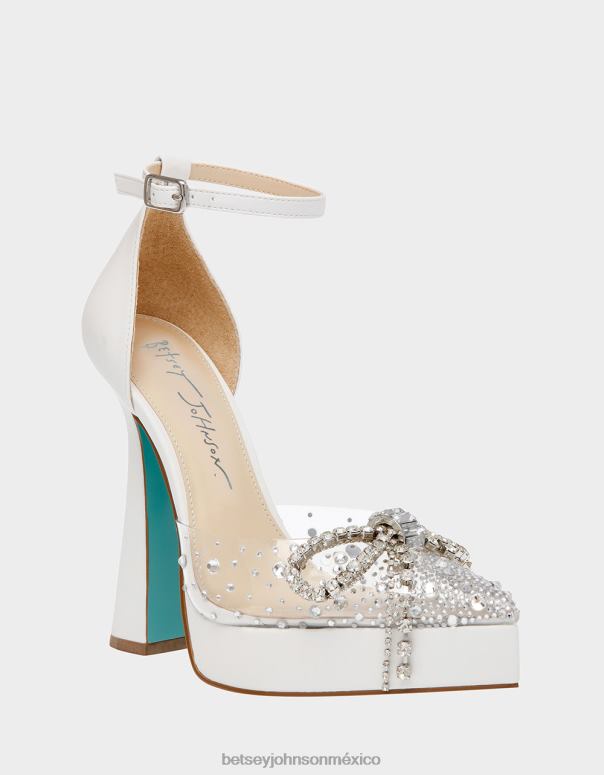 Betsey Johnson zapatos mujer F00V83 cariño blanco