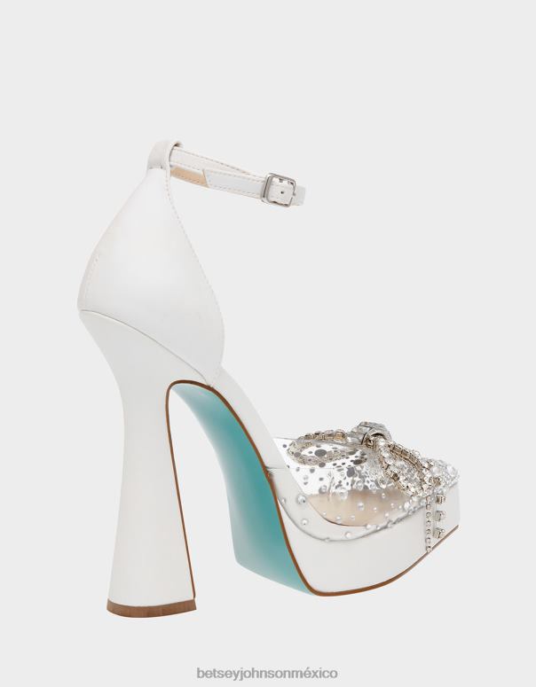 Betsey Johnson zapatos mujer F00V83 cariño blanco