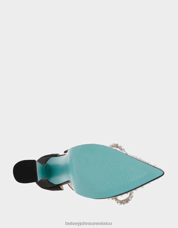 Betsey Johnson zapatos mujer F00V85 cariño satén negro