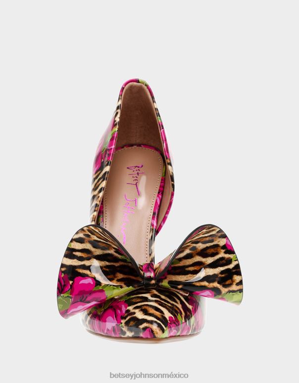 Betsey Johnson zapatos mujer F00V87 noble-p leopardo multi