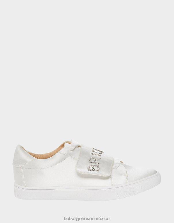 Betsey Johnson zapatos mujer F00V183 sb-liana marfil satín