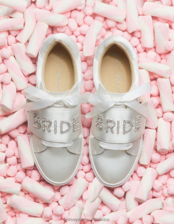 Betsey Johnson zapatos mujer F00V183 sb-liana marfil satín