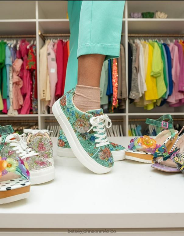 Betsey Johnson zapatos mujer F00V47 Sidny multi verde